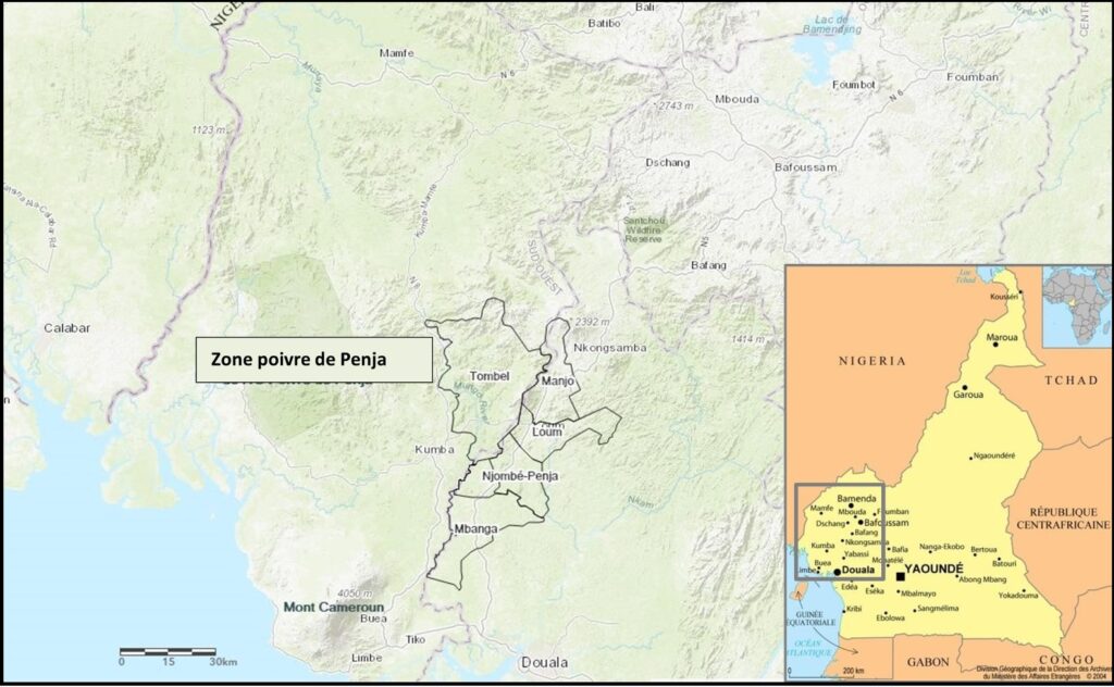 carte zone poivre de penja